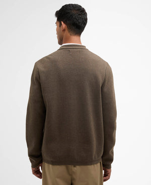 Barbour Crowcombe Knitted Zip Through - Olive