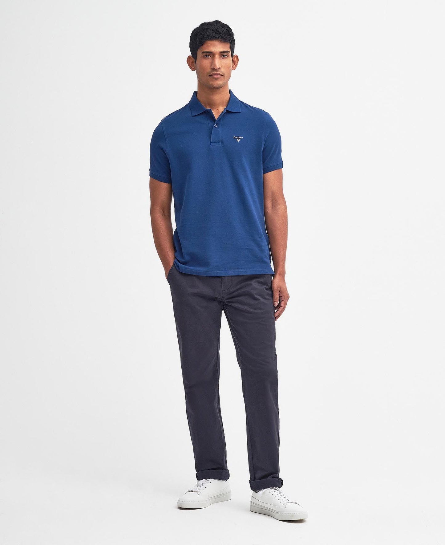 Barbour Lightweight Sports Polo Shirt - Deep Blue