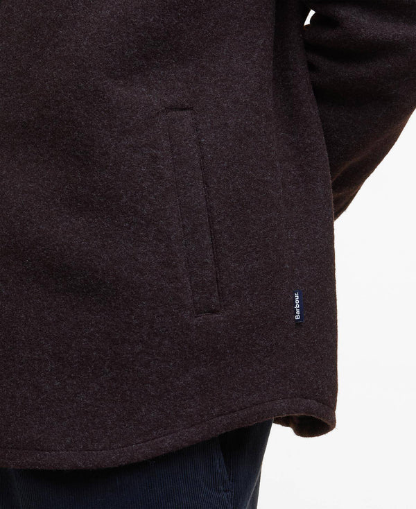 Barbour Marlow Tailored Wool Blend Overshirt - Dark Oak