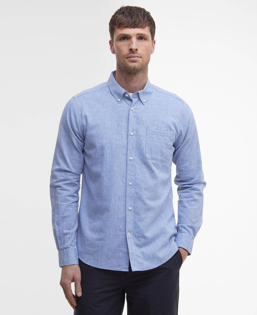 Barbour Nelson Tailored Long Sleeve Shirt - Blue