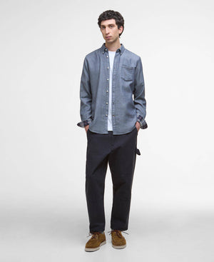 Barbour Buckley Tailored Herringbone Shirt - Dark Navy
