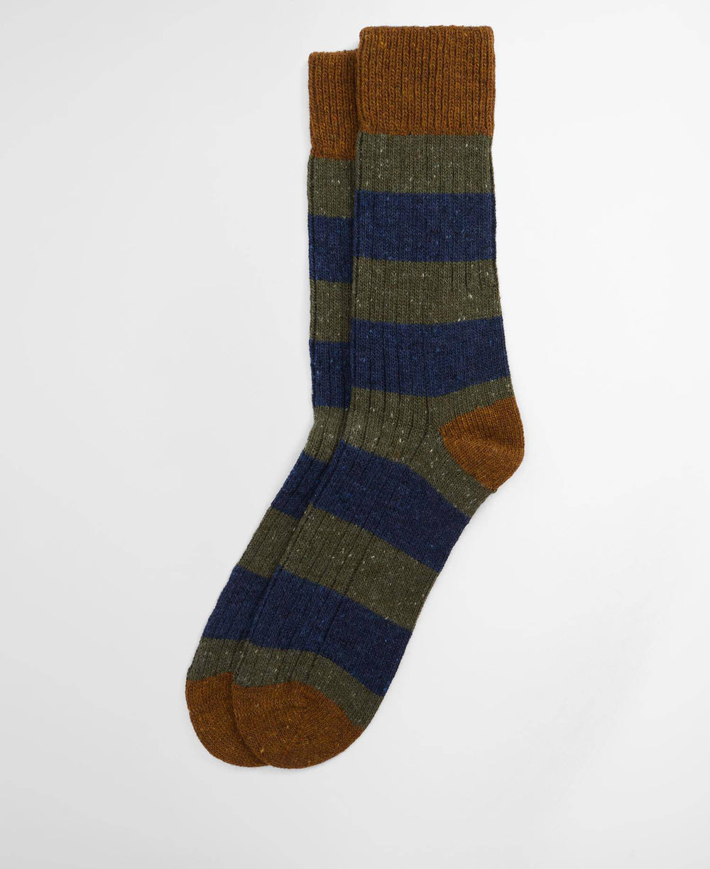 Barbour Houghton Stripe Socks - Thyme & Navy