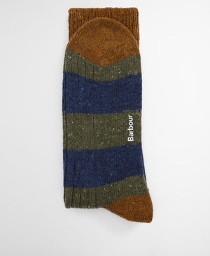 Barbour Houghton Stripe Socks - Thyme & Navy
