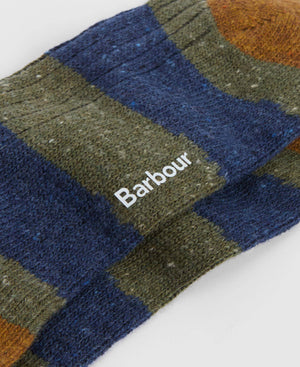Barbour Houghton Stripe Socks - Thyme & Navy