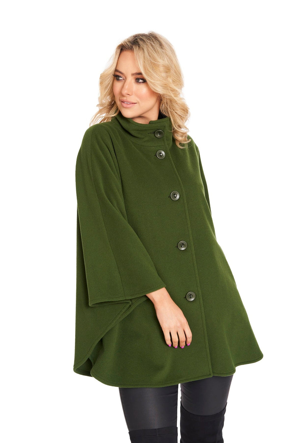 Millasa Short Cape with Pockets - Green