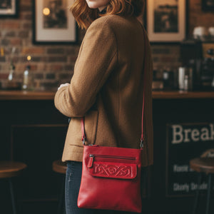 Mary Leather Bag - Red