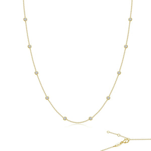 Classic Station Necklace 18" - Gold