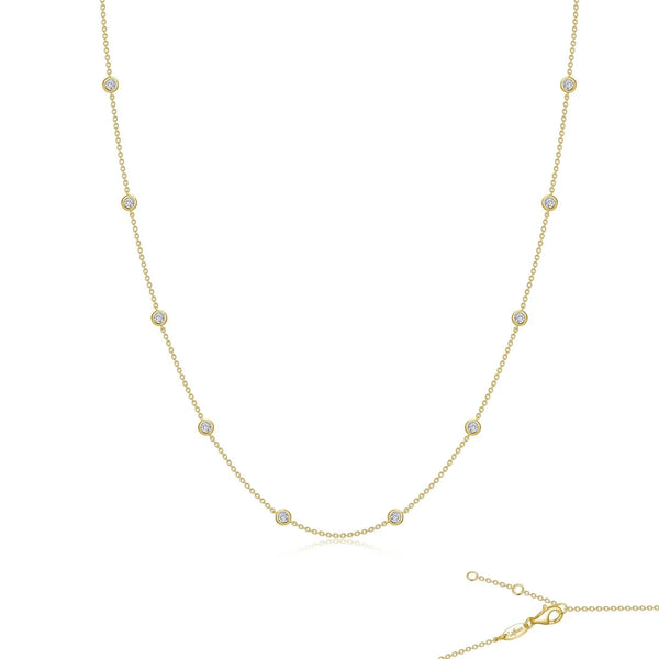 Classic Station Necklace 18" - Gold