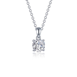 1.5 CTW 4 Prong Solitaire Necklace