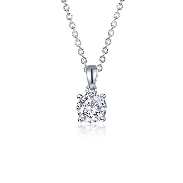 1.5 CTW 4 Prong Solitaire Necklace