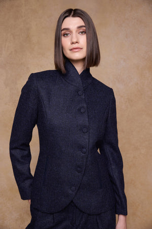 Nicole Tweed Jacket - Imperial Blue