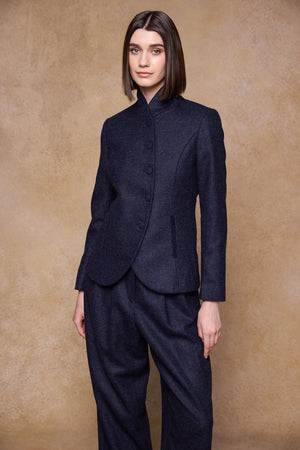 Nicole Tweed Jacket - Imperial Blue