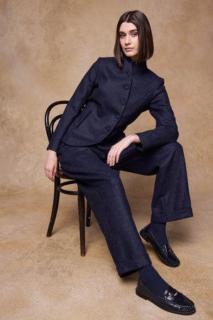 Nicole Tweed Jacket - Imperial Blue