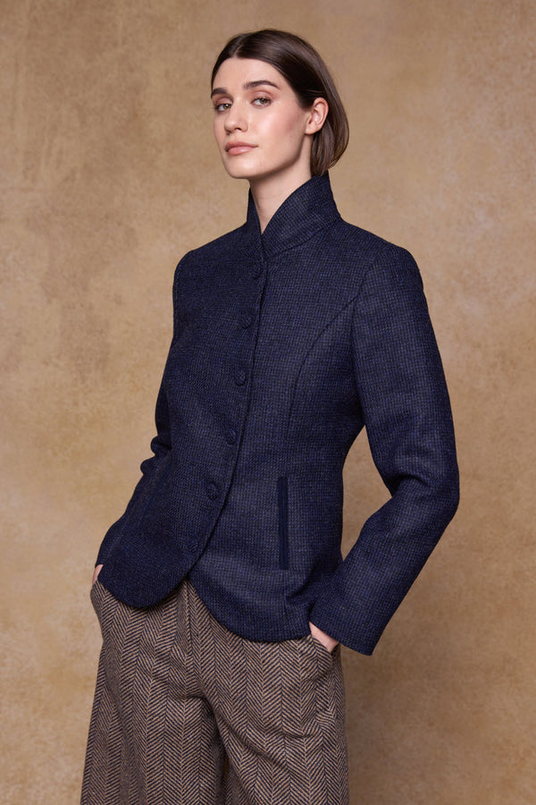 Nicole Tweed Jacket - Imperial Blue