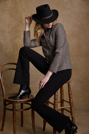 Unisex Boston Wool Felt Hat - Black