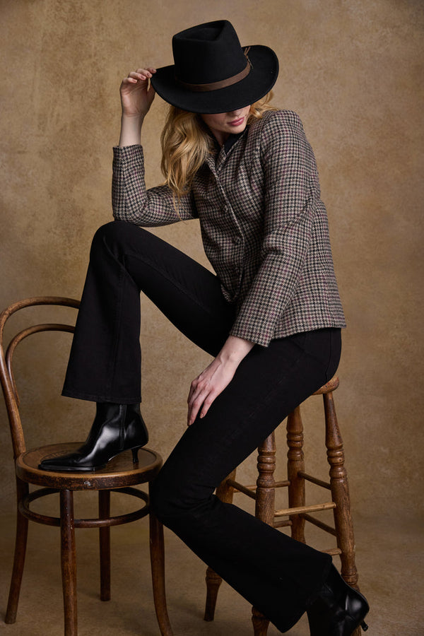 Unisex Boston Wool Felt Hat - Black