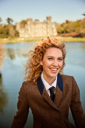 Nicole Tweed Jacket - Chestnut Herringbone