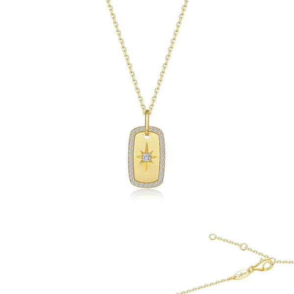 North Star Pendant 18" - Gold