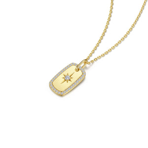 North Star Pendant 18" - Gold