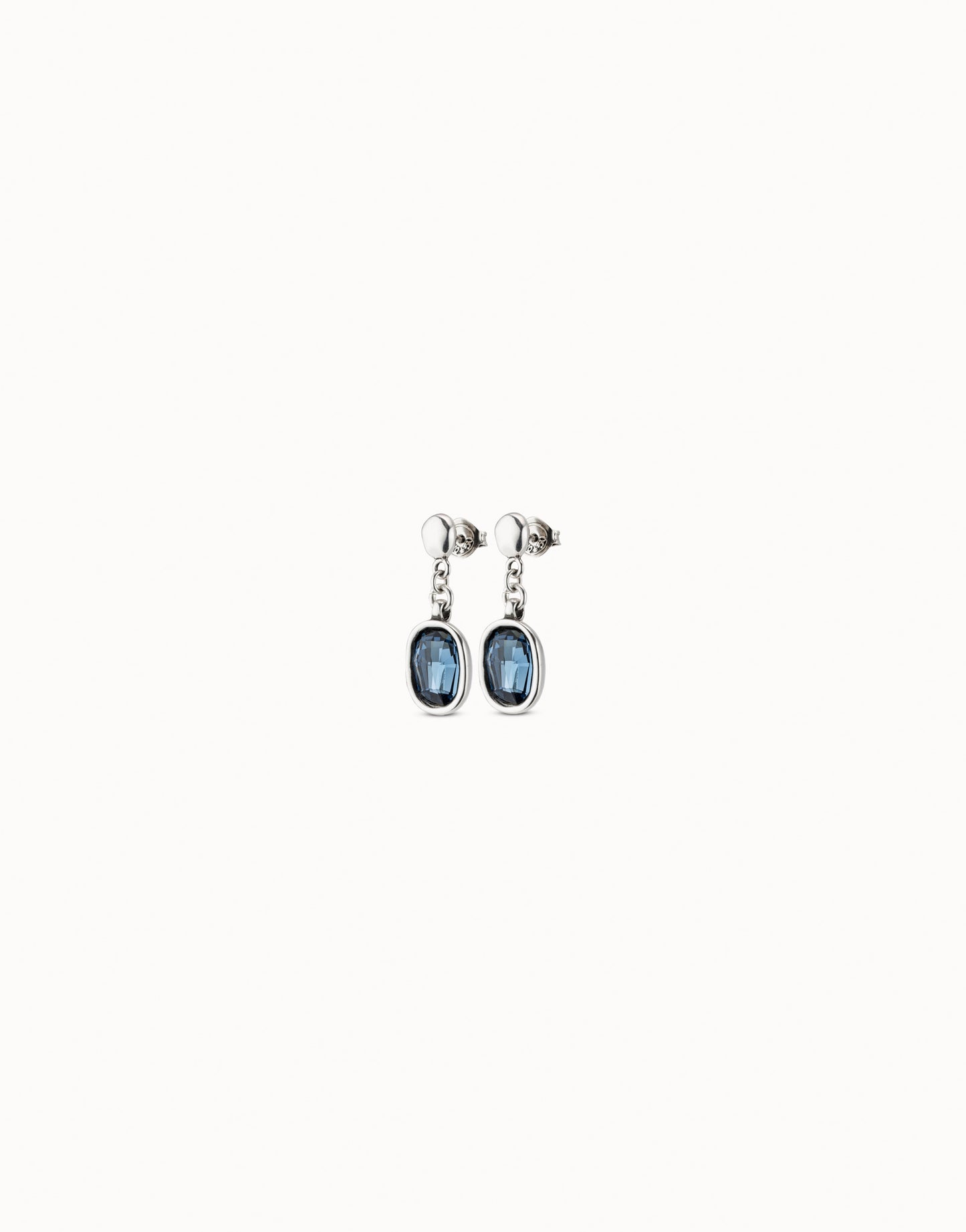 UNOde50 Light It Up Silver Earrings - Blue Stones