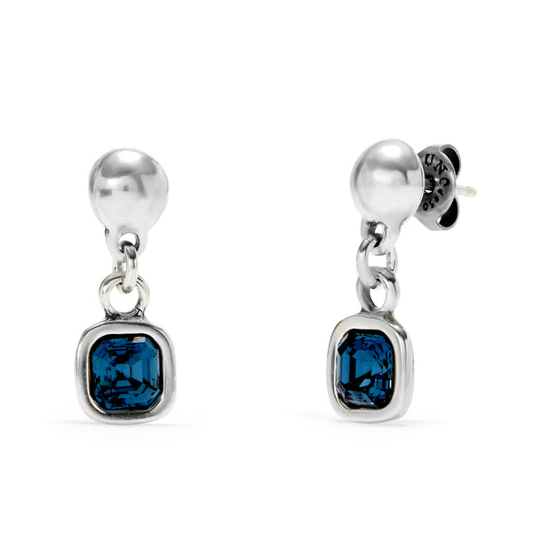 Ser Expresiva Exc Silver Earrings - Blue Stones