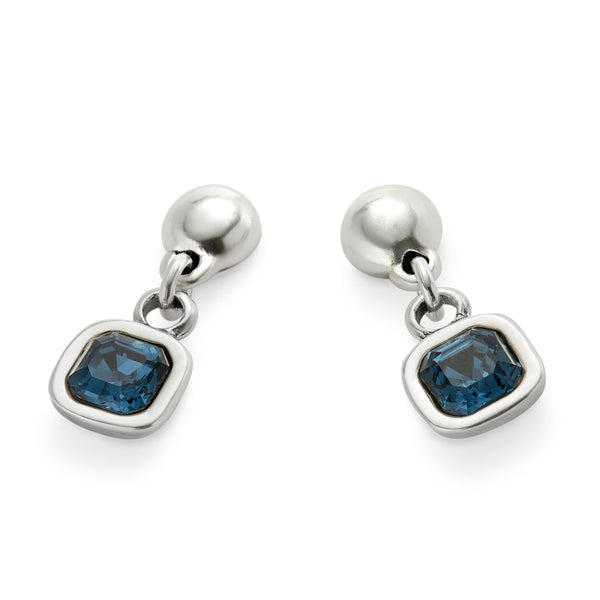 Ser Expresiva Exc Silver Earrings - Blue Stones