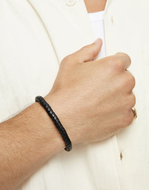 Ser Imparable Leather Gold Bracelet - Large