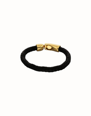 Ser Imparable Leather Gold Bracelet - Large