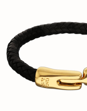 Ser Imparable Leather Gold Bracelet - Large