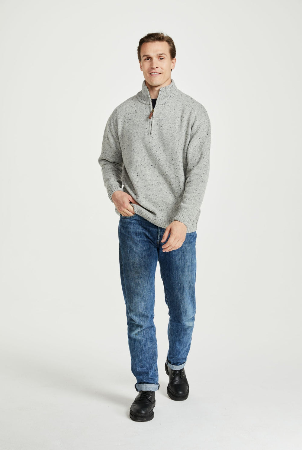 Belleek Troyer Mens Sweater - Flannel Grey