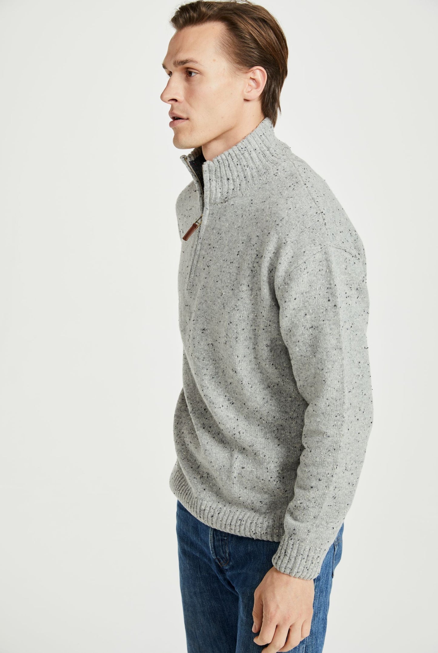 Belleek Troyer Mens Sweater - Flannel Grey