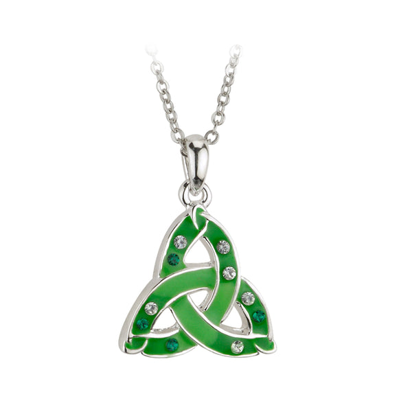 S44074 Lucky Enamel & Crystal Trinity Pendant