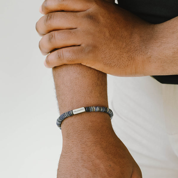 Two Tone Stones Bracelet - Matte Sodalite Small