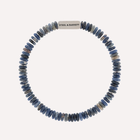 Two Tone Stones Bracelet - Matte Sodalite Small