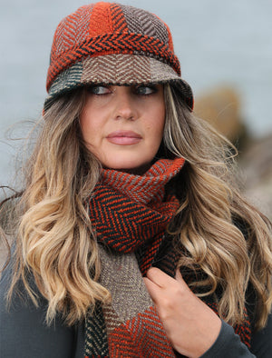 Donegal Wool Scarf - Rust