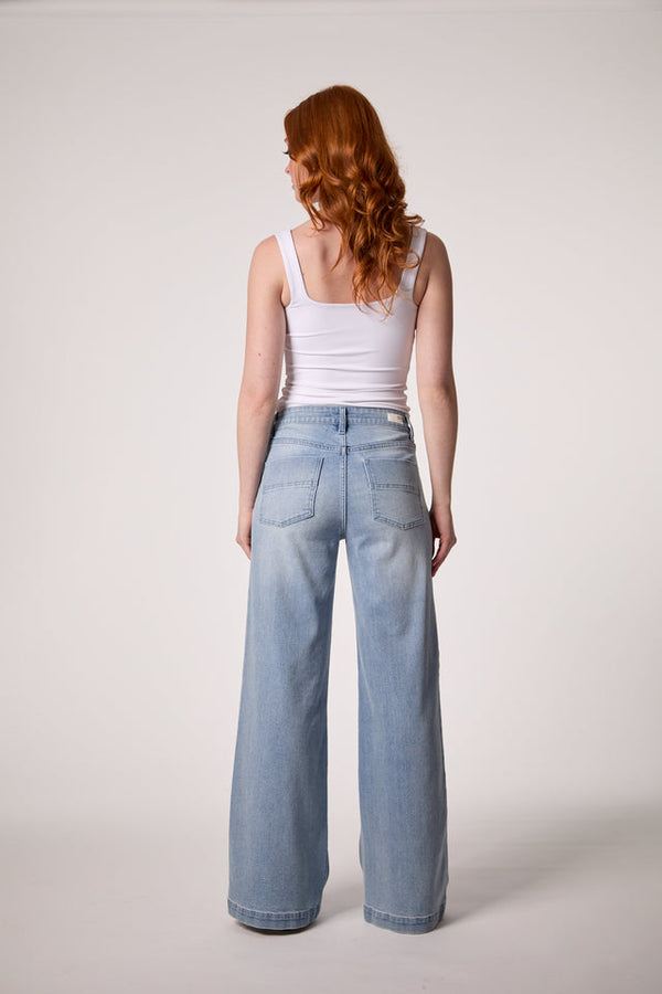 Sailor Mid Rise Wide Leg Jean