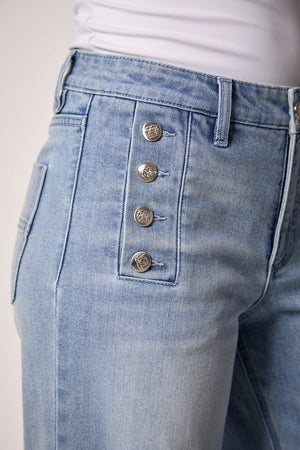 Sailor Mid Rise Wide Leg Jean