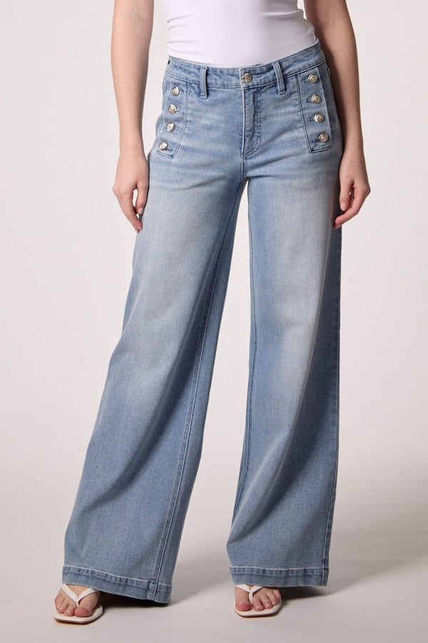 Sailor Mid Rise Wide Leg Jean