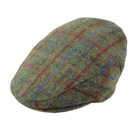 Harris Tweed County Cap - Green Check