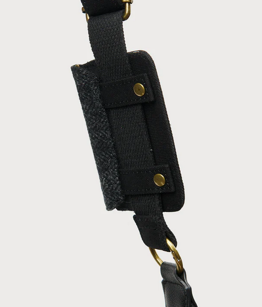 The Luna Bag - Black Herringbone