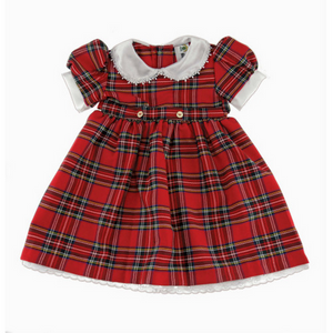Royal Stewart Tartan Dress w/ Belt Ties