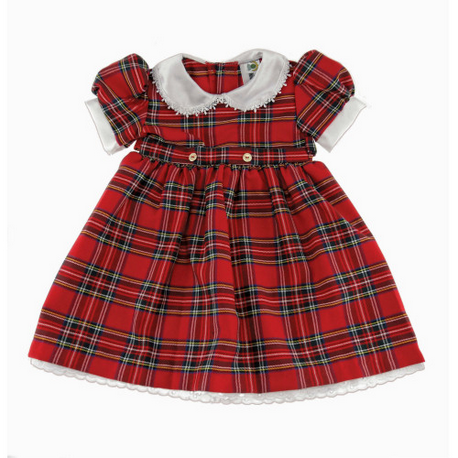 Royal Stewart Tartan Dress w/ Belt Ties