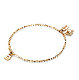 Ser Unico Exc w/ Heart & Love Charms - Gold