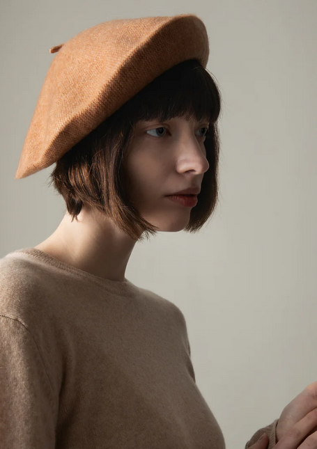 Cashmere Beret - Camel