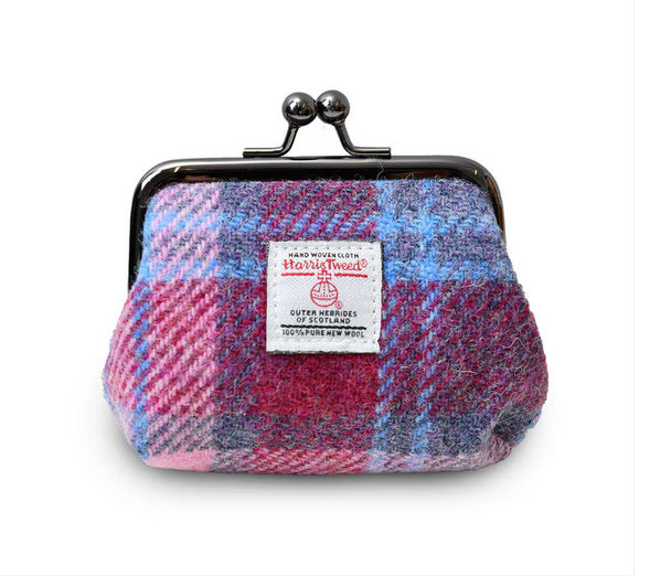 The Coin Purse - Pink & Blue Tartan