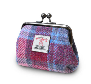 The Coin Purse - Pink & Blue Tartan