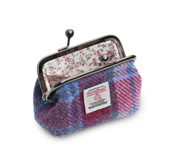 The Coin Purse - Pink & Blue Tartan