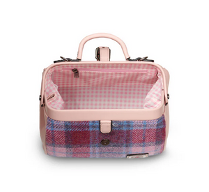 The Medium Doctor Bag - Pink & Blue Tartan