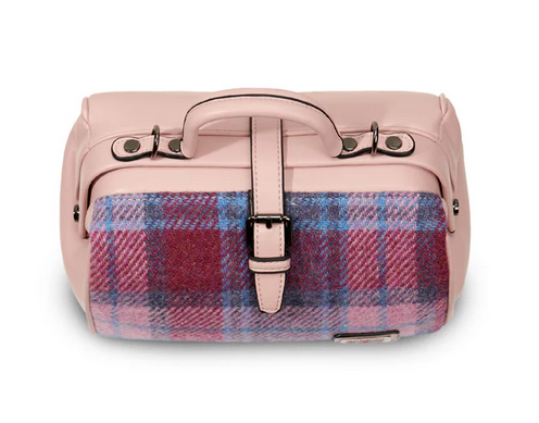 The Medium Doctor Bag - Pink & Blue Tartan