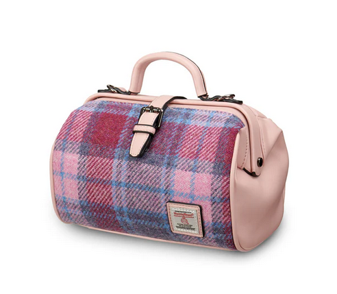 The Medium Doctor Bag - Pink & Blue Tartan